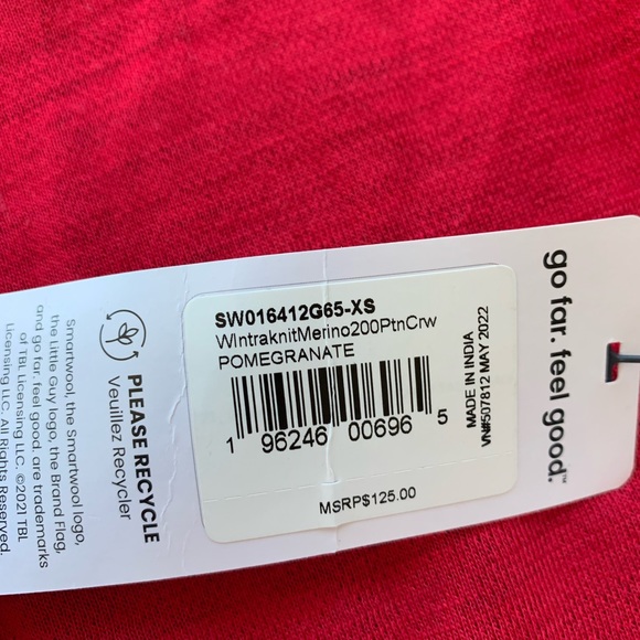 NWT SmartWool Intraknit Merino 200 Crew Base Layer Top - Picture 7 of 7